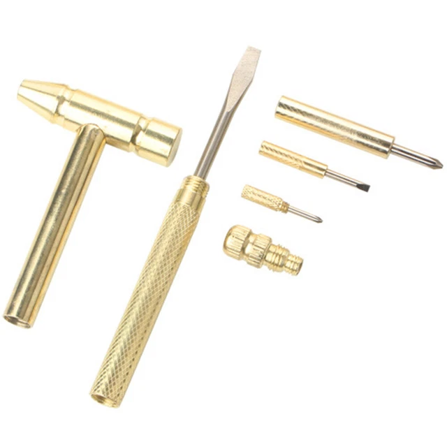 Piccolo martello multifunzionale strumenti per gioielli strumenti per telaio rame dorato