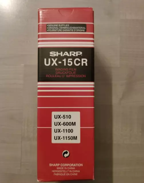 SHARP UX-15CR Druckfolie für Fax Faxfolie UX-510 UX-600M UX-1100 UX-1150M in OVP