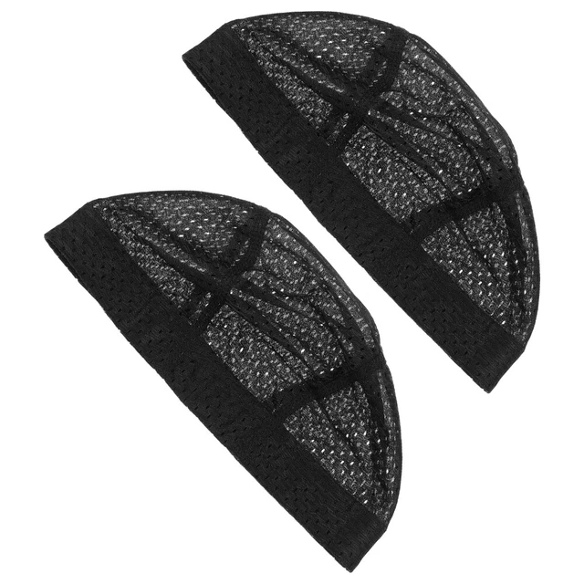 2 un. pelucas de nailon gorras peluca gorra de red sombreros ajustables para hombre pelucas de encaje trenzadas sombreros