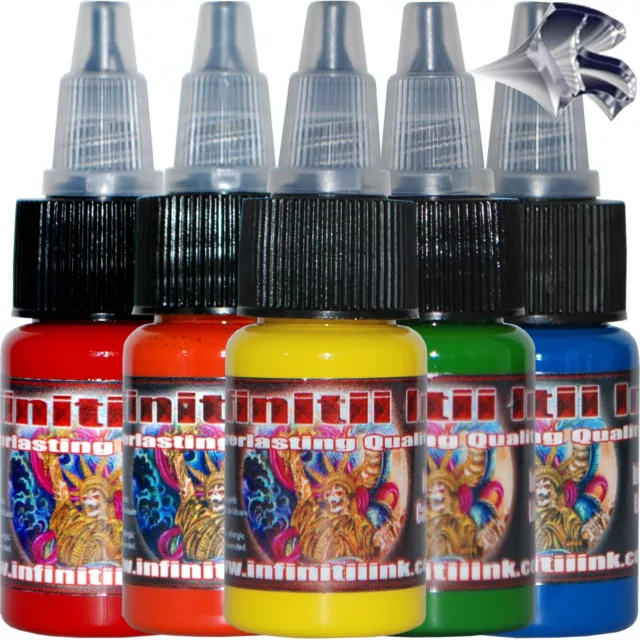 Infinitii Tattoo Ink 1/2oz 5 Color Set #10