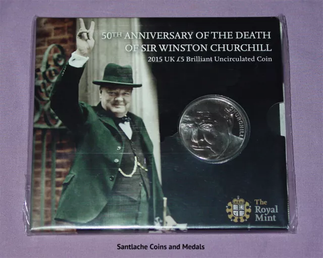 2015 ROYAL MINT SPECIMEN £5 CROWN IN PACK - Winston Churchill - MINT SEALED