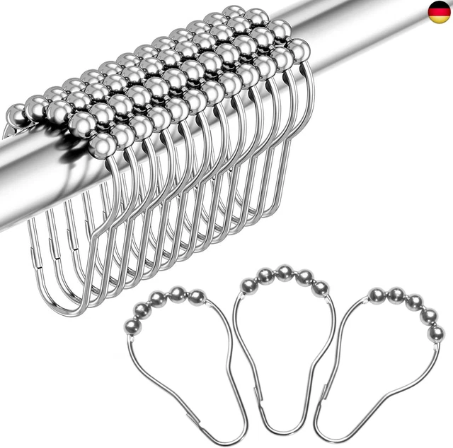 Duschvorhanghaken 12 Stück – ölgerieben Bronzefarben, Metallringe Für Duschstangen