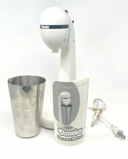 Vintage Donvier Shake Mate Milk Malt Drink Mixer Blender Ice Cream White