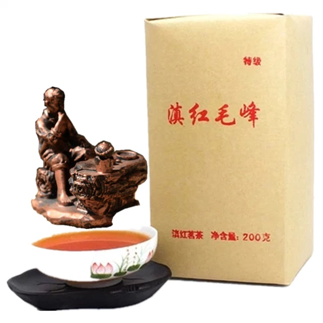 200g Dian Hong Maofeng Organic Tea Premium Red Dianhong Large Congou Black Tea