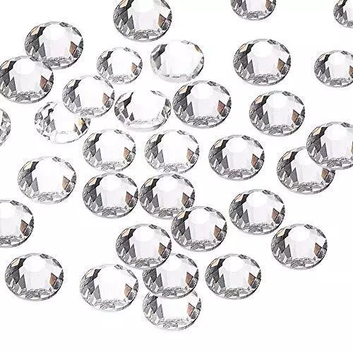 144pcs/lot SS40(8mm) Clear Crystal Flat Back Brilliant Round Rhinestones Glas...