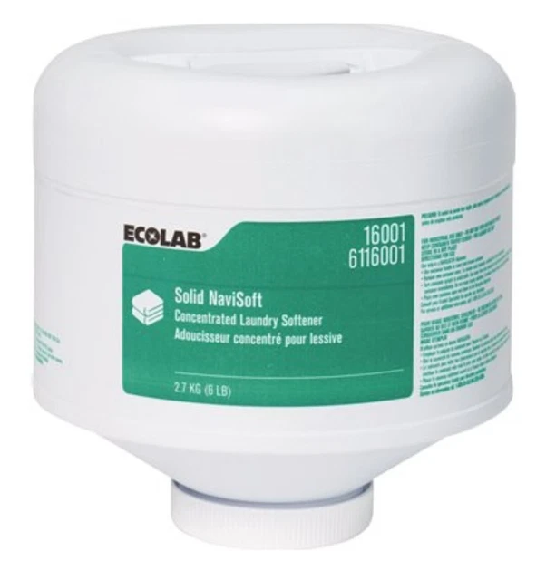 2 PACK ~ Ecolab Solid NaviSoft Concentrated Laundry Softener, 6 lbs. each