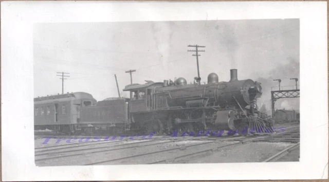 1930s Kansas City CMStP&P Railroad #3107 Steam Engine Locomotive Train Photo
