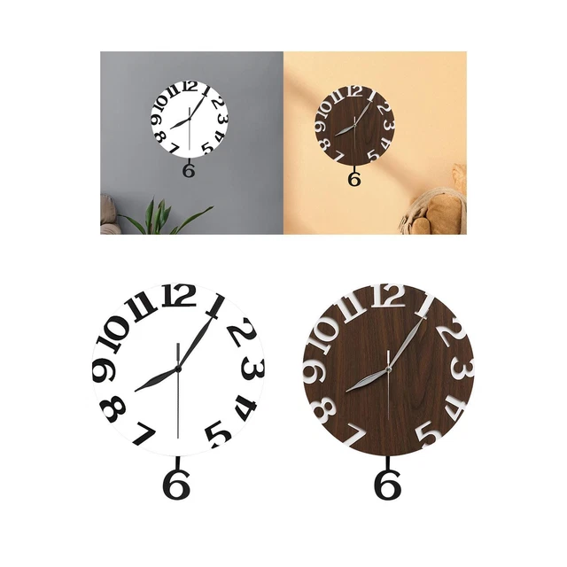 Horloge Murale LED Rouge 12 Pouces – Tableau De Fléchettes Rond, Déco Garage, Salon