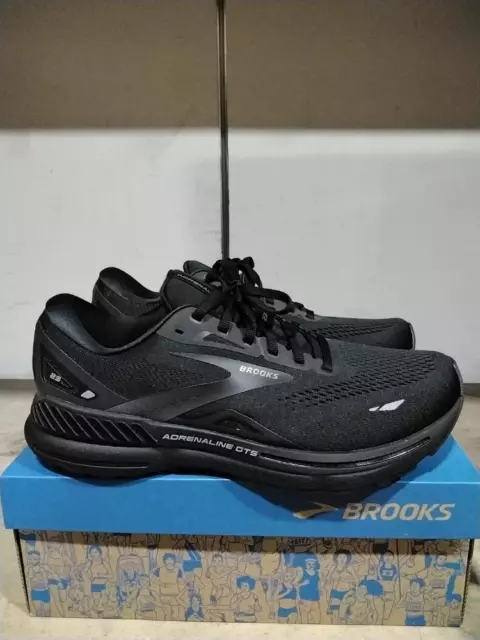 BROOKS MEN’S ADRENALINE GTS 23 Running Shoe - Black/Black/Ebony - 9.5 ...