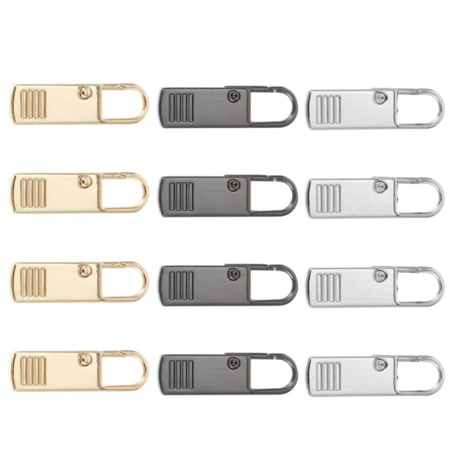12 Pcs Metal Zipper Fixer Removable Zipper Tab Metal Zip Ties Handle