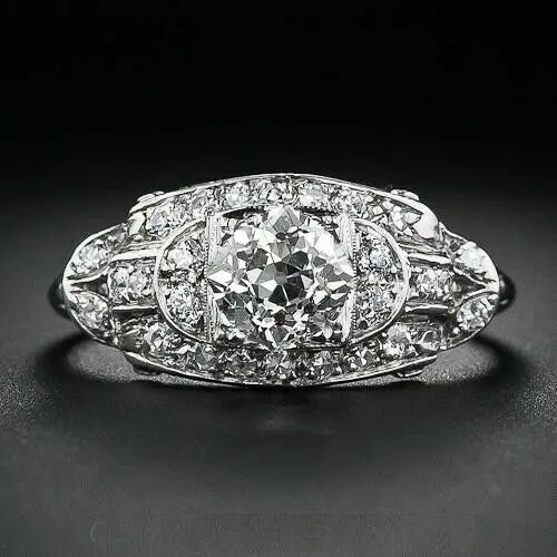 2.61 Ct Round Cut Lab-Created Diamond Affordable Victorian Vintage 1920's Rings