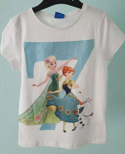 Geburtstagsshirt Shirt T-Shirt Kurzarm Frozen Eiskönigin Elsa Anna Olaf 7 Jahre