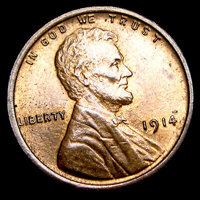 1914 Lincoln Cent Wheat Penny ---- Gem BU+ Condition ---- #RR062
