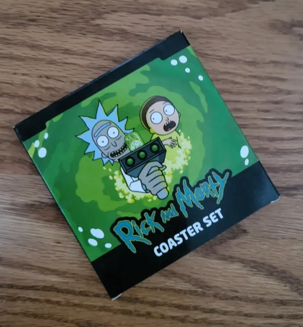 NEW Rick And Morty Far-Away Vibes July 2021 Loot Crate Exclusive Coaster Set