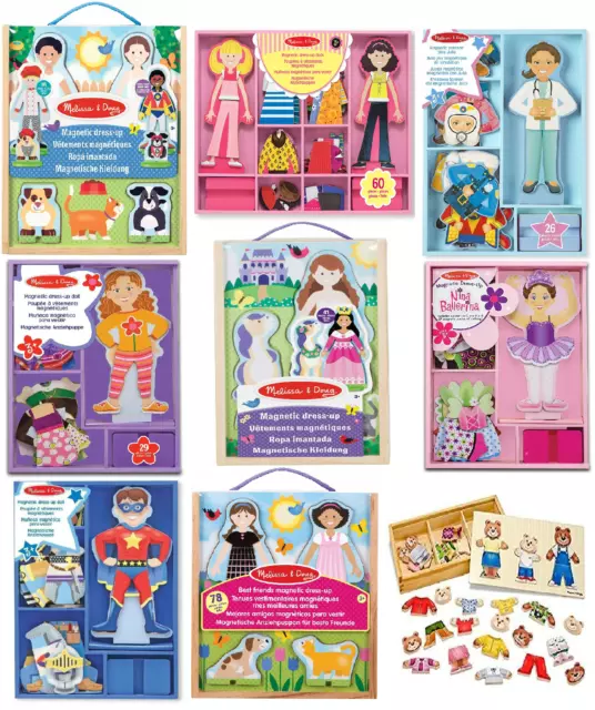 Melissa & Doug Maggie Leigh Magnetic Wooden Dress-Up Doll Pretend Play Set  (25+ pcs)