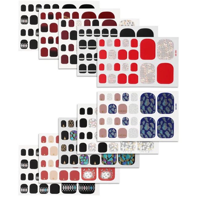 24 Pcs Calcomanias Para Uñas Etiquette Autocollante Autocollants Pour Ongles