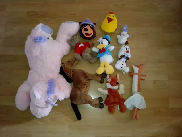 Stofftiere Kuscheltiere Konvolut Teddybär Pferd DonaldDuck