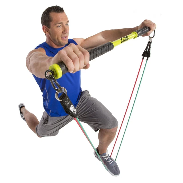 Resist-a-Bar – Workout Resistance Band Bar for Home Gym, 20-100 lbs