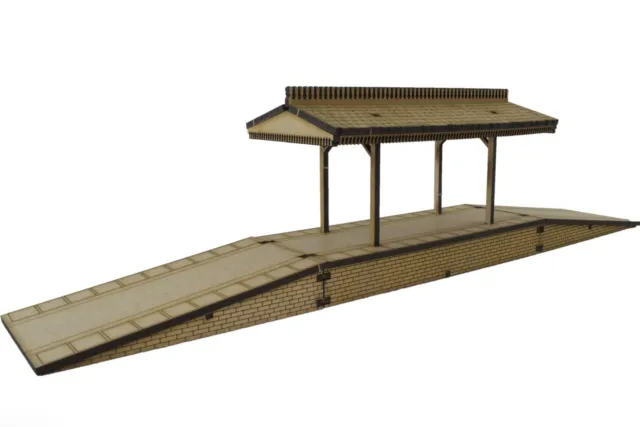 OO/HO Gauge Platform & Canopy with On/Off Ramps by WWS – Model MDF Scenery