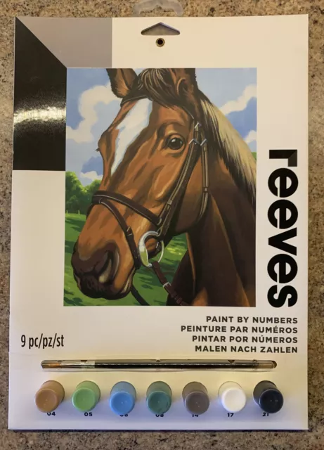 Reeves Paint By Numbers Horse Pony Crafts 7 paints and brush included