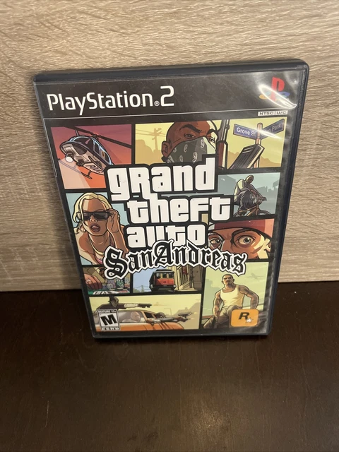 GRAND THEFT AUTO san andreas black label ps2 Sony playstation complete ...