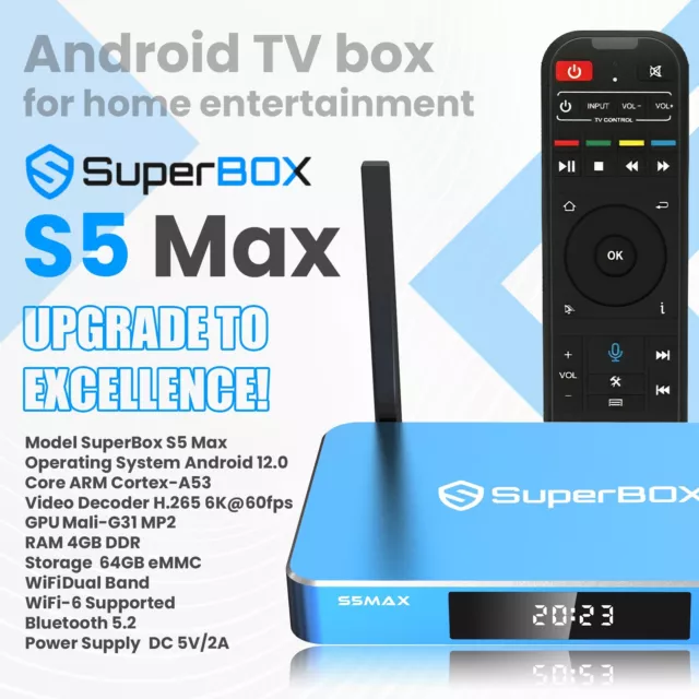 SuperBox S5 Max Bundle 8K HDMI, 64GB Card/Drive, WiFi Extender,Keyboard IN-STOCK 2