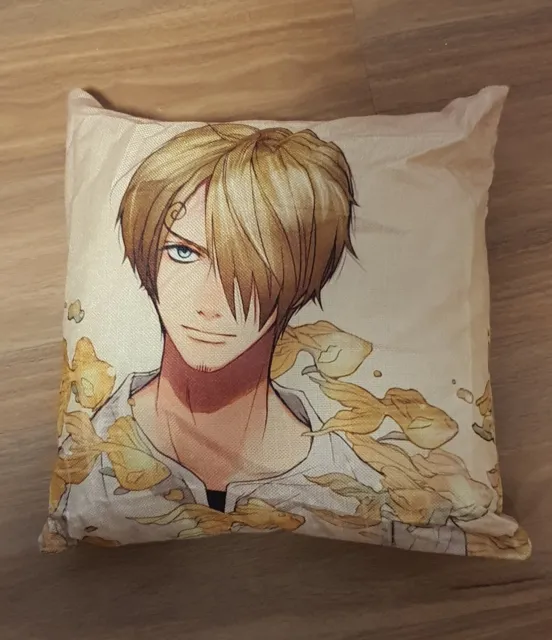 Washable One Piece anime Sanji both sided cushion with removable cover