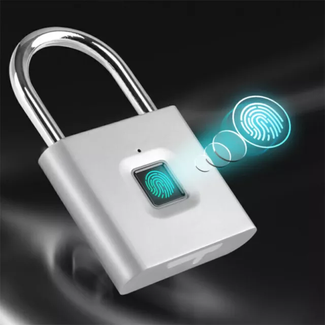 Smart Keyless Fingerprint Padlock USB Rechargeable Lock For Door Drawer Suitcase