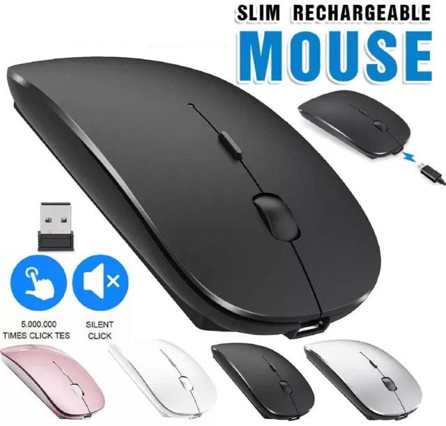 Optical Wireless Bluetooth 4.0 Slim Rechargeable Mouse for Laptop  Aus