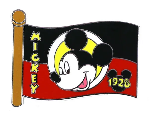 2009 Disney WDW Character Flags Mickey Mouse Pin Rare
