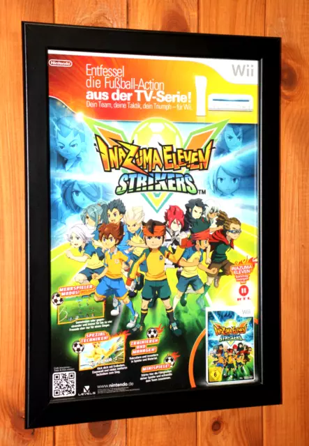 Inazuma Eleven Strikers Nintendo Wii Promo Rare Small Poster / Ad Page Framed