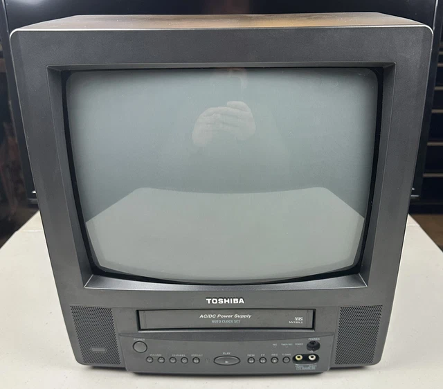 Toshiba 13" TV VCR VHS Player Combo Retro Gaming MV13DL2 - TESTED & WORKING