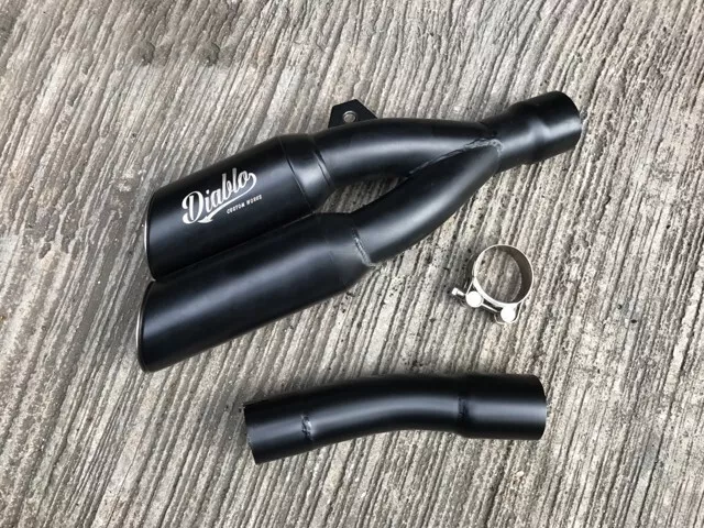 Doppio Scarico Diablo Custom Works Lungo SLIP ON HONDA REBEL 300 500 CMX 2017-23