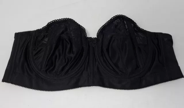 Goddess Keira strapless Bra Womens Size 36B Black Lace Floral Strapless