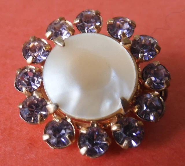 Broche Ancienne En Plaqué OR Avec Pierres Fantaisie – Bijou Vintage à Porter