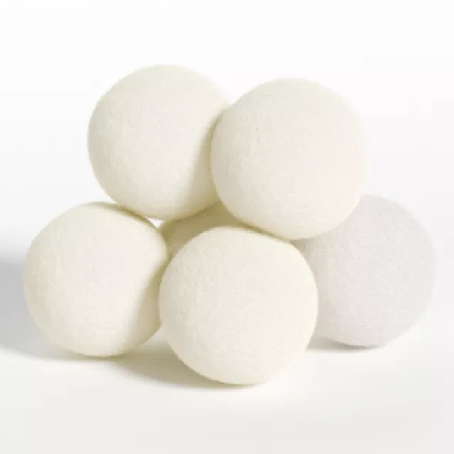 6 PK Wool Dryer Balls Natural Fabric Softener Organic Replace Dryer Sheets XL