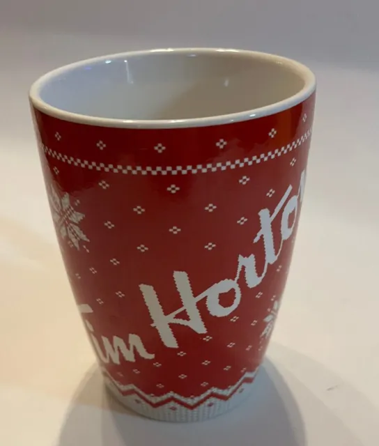 Tim Hortons 2015 Limited Edition No. 15 Red White Christmas Sweater Coffee Mug