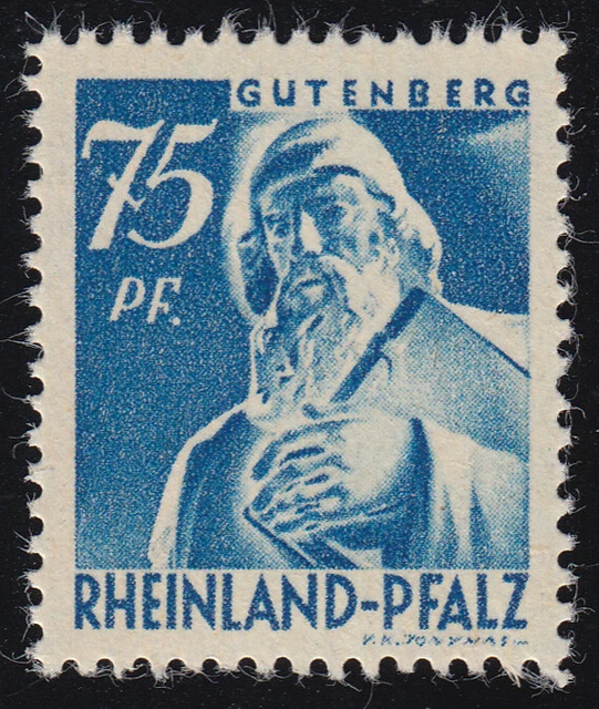 Rheinland-Pfalz 13vv Freimarke 75 Pf. **