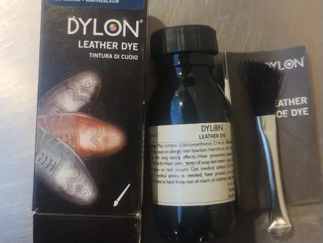 Dylon Leather Shoe Dye with Applicator Brush 50ml Navy Blue