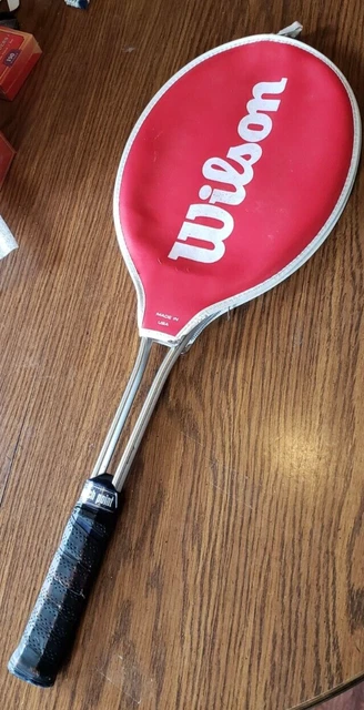 VINTAGE WILSON MATCH Point Metal Tennis Racket 4 1/4 Made in USA With ...