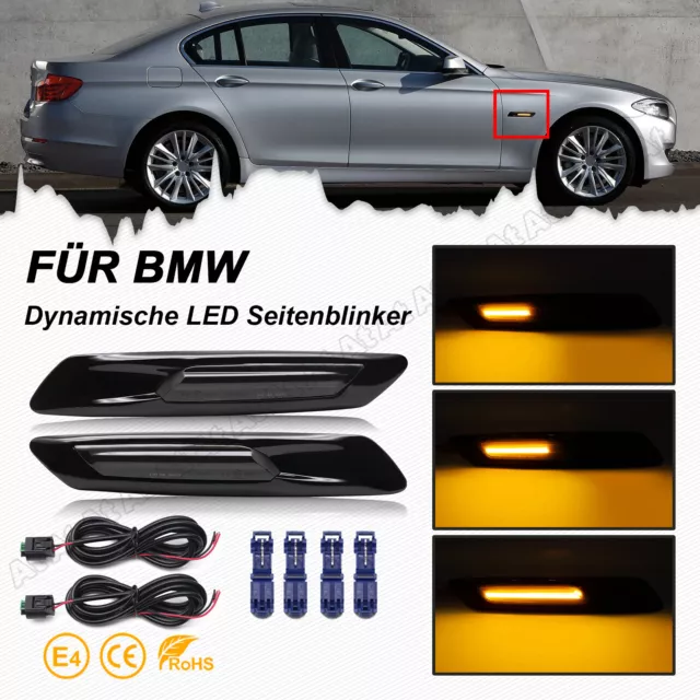 Für BMW 5er F10/ F11 Sedan 2011-2013 LED Seitenmarkierung Kotflügel Blinker LCI