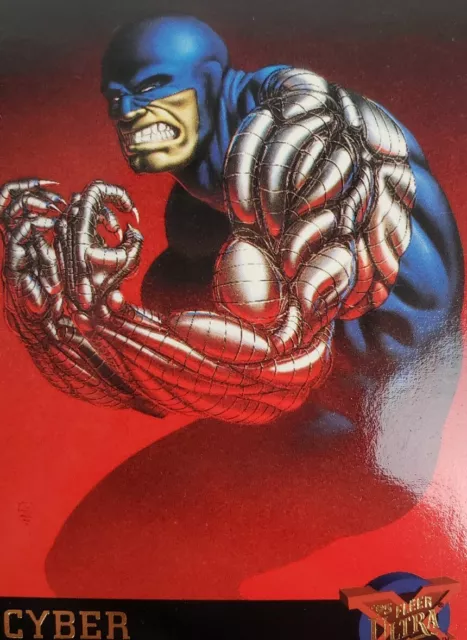 Marvel Fleer Ultra X-Men '95 Cyber Trading Card #13 Embossed Gold Foil 2
