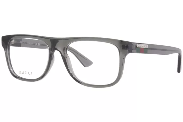 Gucci GG1117O 003 Eyeglasses Frame Men's Grey Full Rim Rectangle Shape 56mm