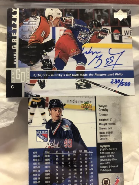 Wayne Gretzky Autograph Card in case /500