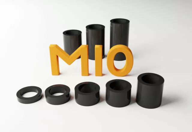 M10 Black Plastic Spacers Standoff Washer Nylon 3mm to 30mm Choice of Quantity.
