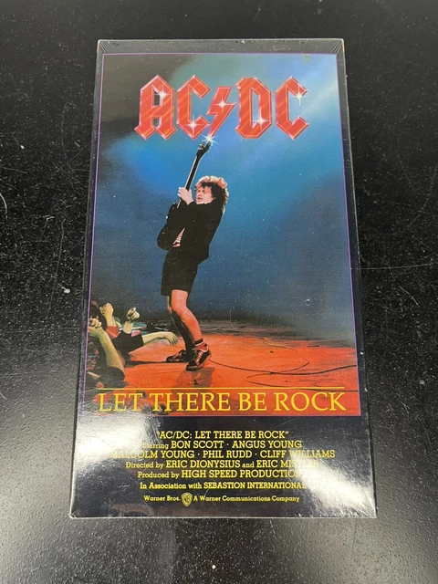 AC DC LET There Be Rock VHS Video Tape New Malcolm Young Cliff Williams ...