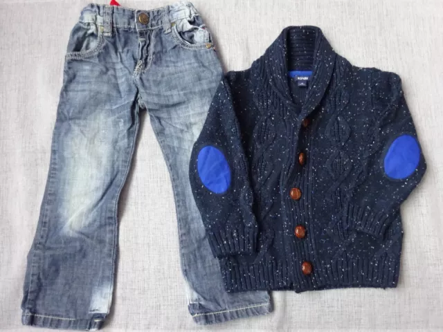 "Lot Kids Boy Clothing 1 Jean "Dpam" 1 Knit Crochet Sweater "KIABI" 3 Years