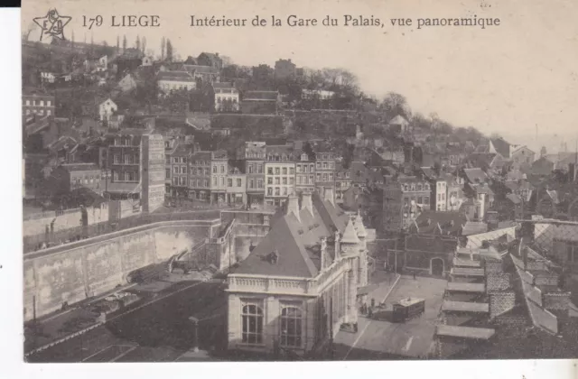 Cpa Liege Interieur De La Gare Du Palais Vue Panoramique