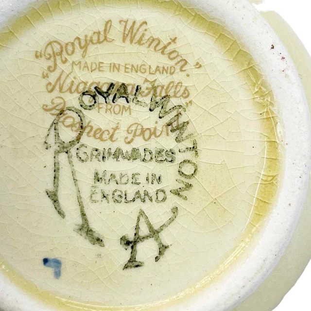 Vintage Royal Winton Grimwades Niagara Falls Ceramic Creamer Souvenir Travel 3
