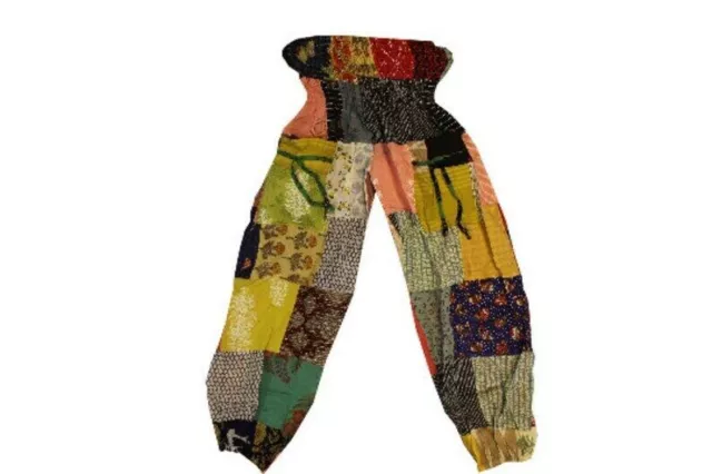 Mélange de coton Assortiment Patch Work Harem Pants, Boho Hippie Harem...